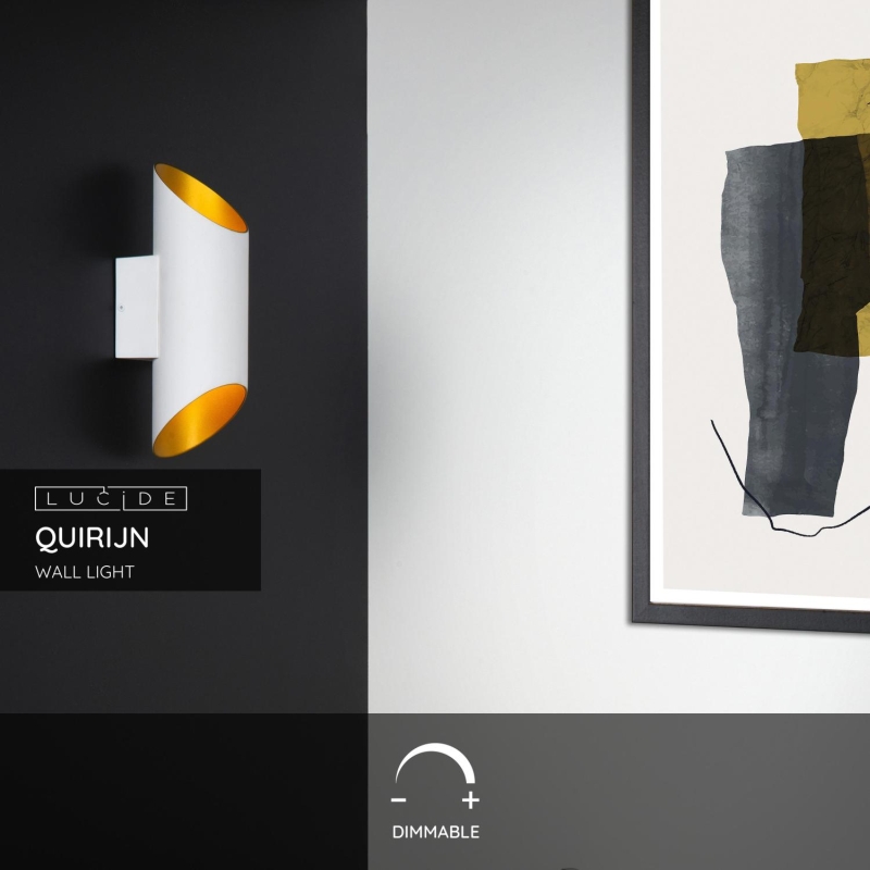 Lucide QUIRIJN - Nástenné svietidlo - Ø 10 cm - 1xG9 - Biele